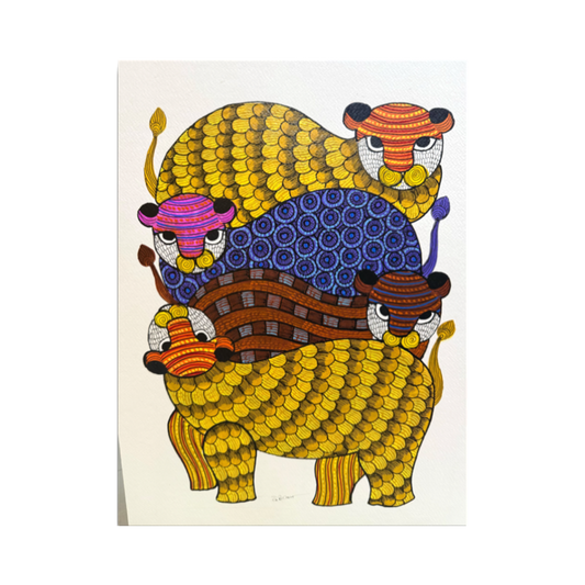 Gond Four Cheetahs