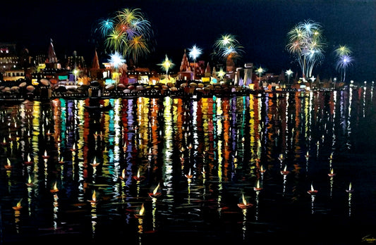 Beauty of Deepawali Night Varanasi Ghats