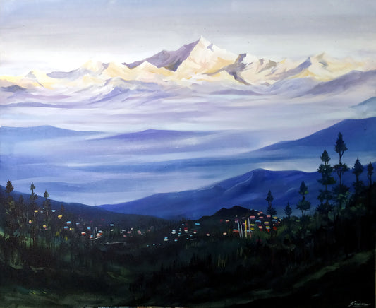 Golden Sunrise on Kanchenjunga Peak