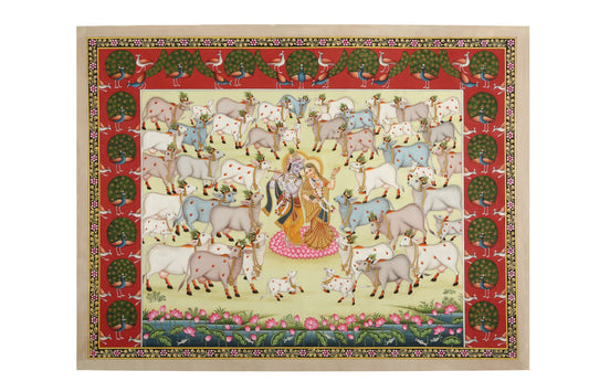 Radha Krishna with Cows