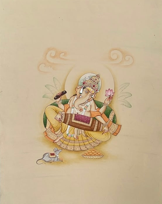 Ganesha playing Dhol