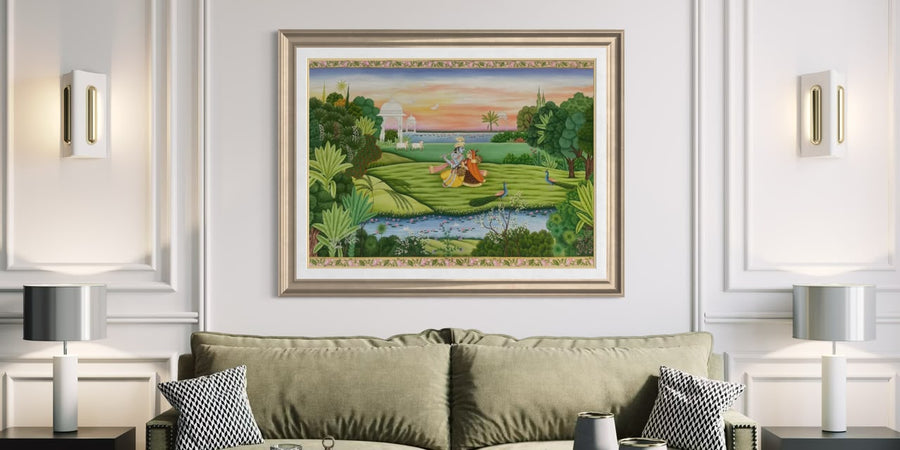 A Miniature Painting of Radha Krishna
