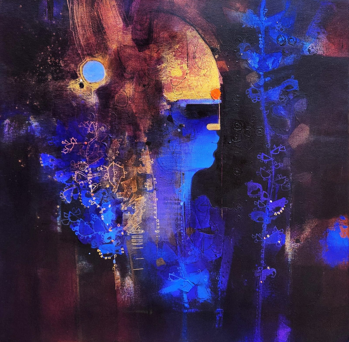 Teal Blue Painting Is Shakti