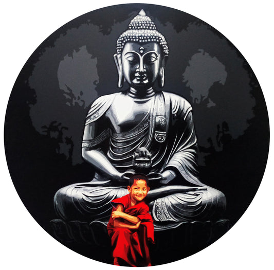Lord Buddha With Monk