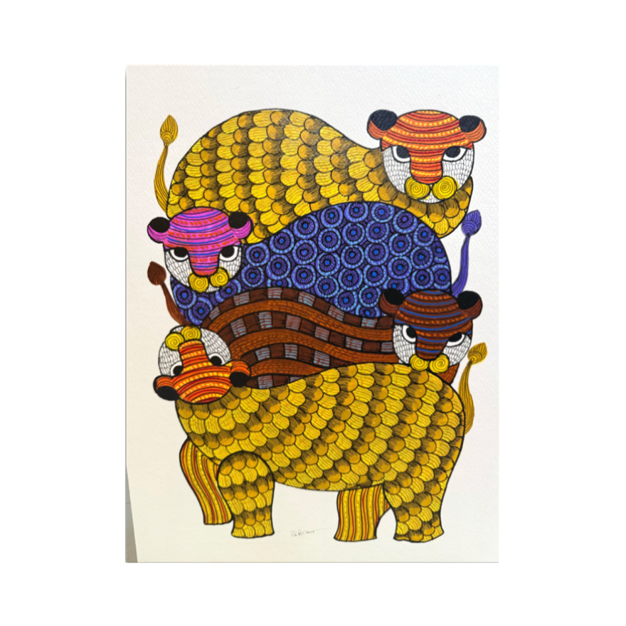Gond Four Cheetahs