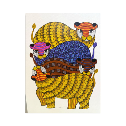 Gond Four Cheetahs
