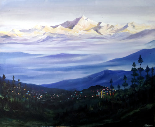 Golden Sunrise on Kanchenjunga Peak