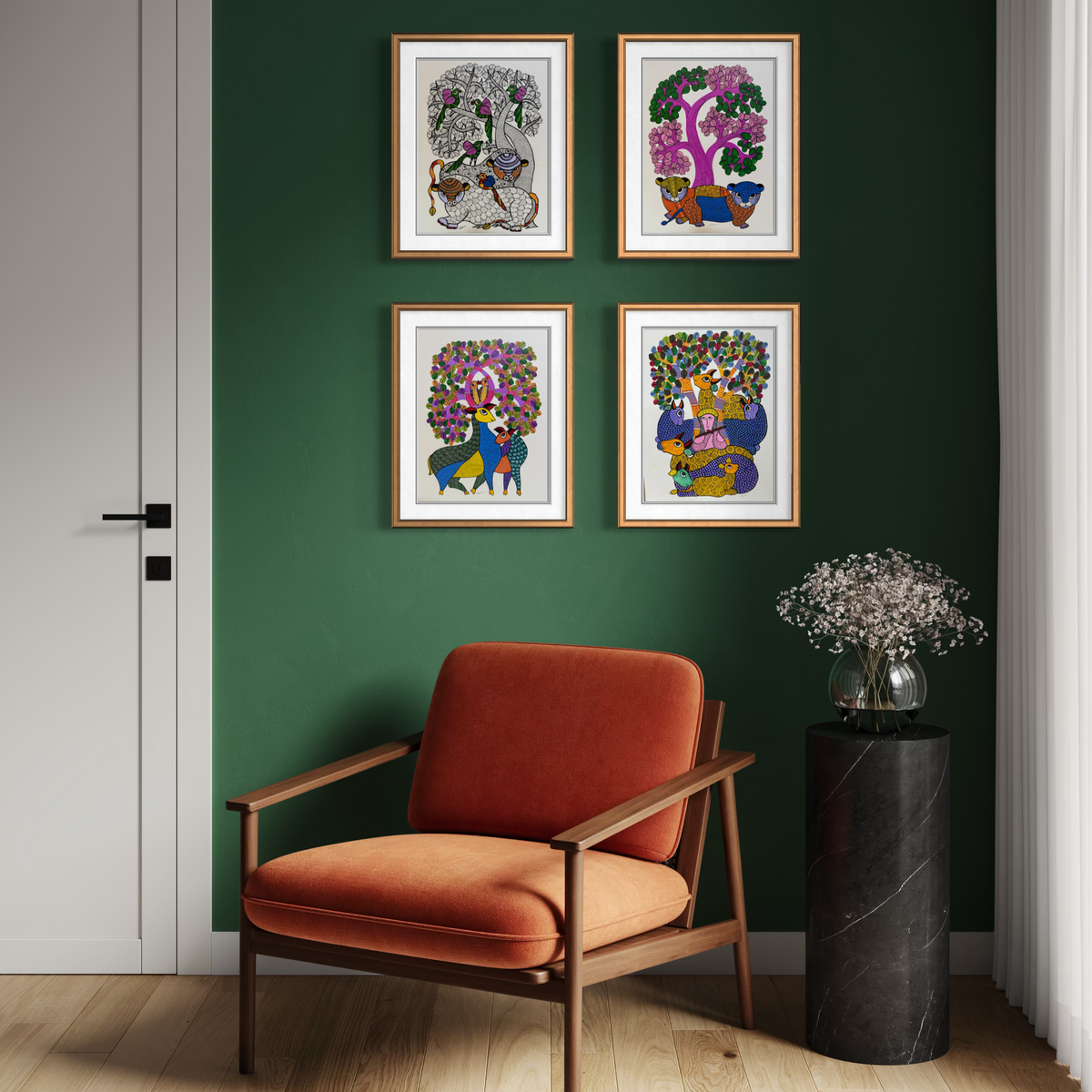 Gond Set of 4
