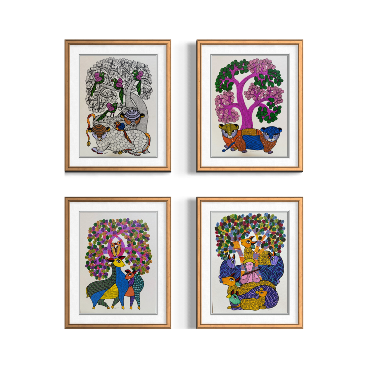 Gond Set of 4