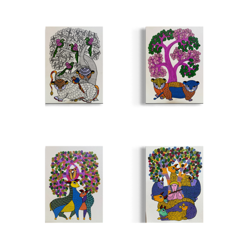 Gond Set of 4