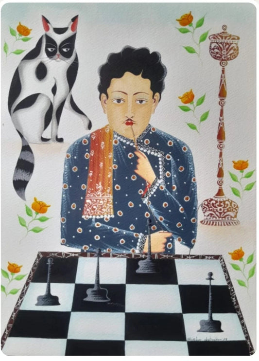 Babu playing Chess