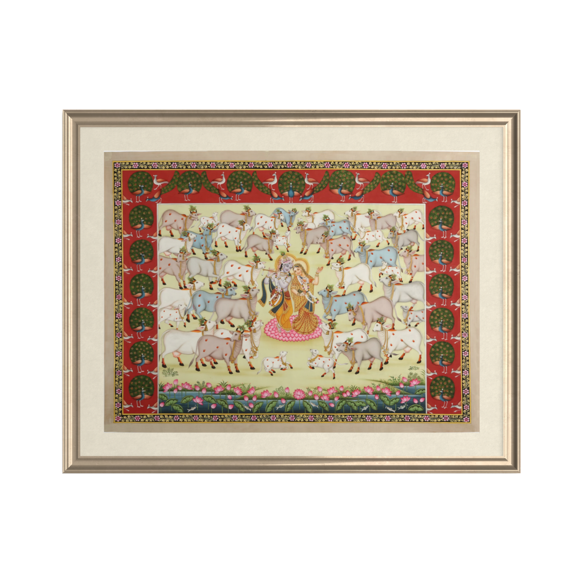 Radha Krishna with Cows