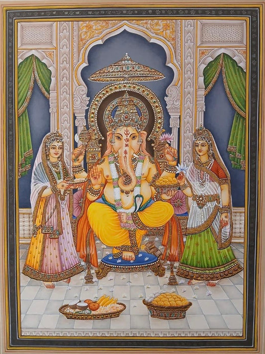 Ganapati with Riddhi Siddhi