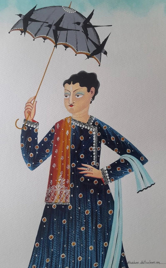 Babu with Umbrella