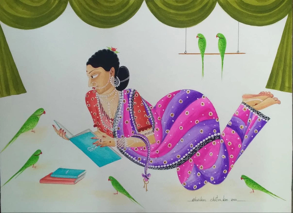 Bibi reading Book