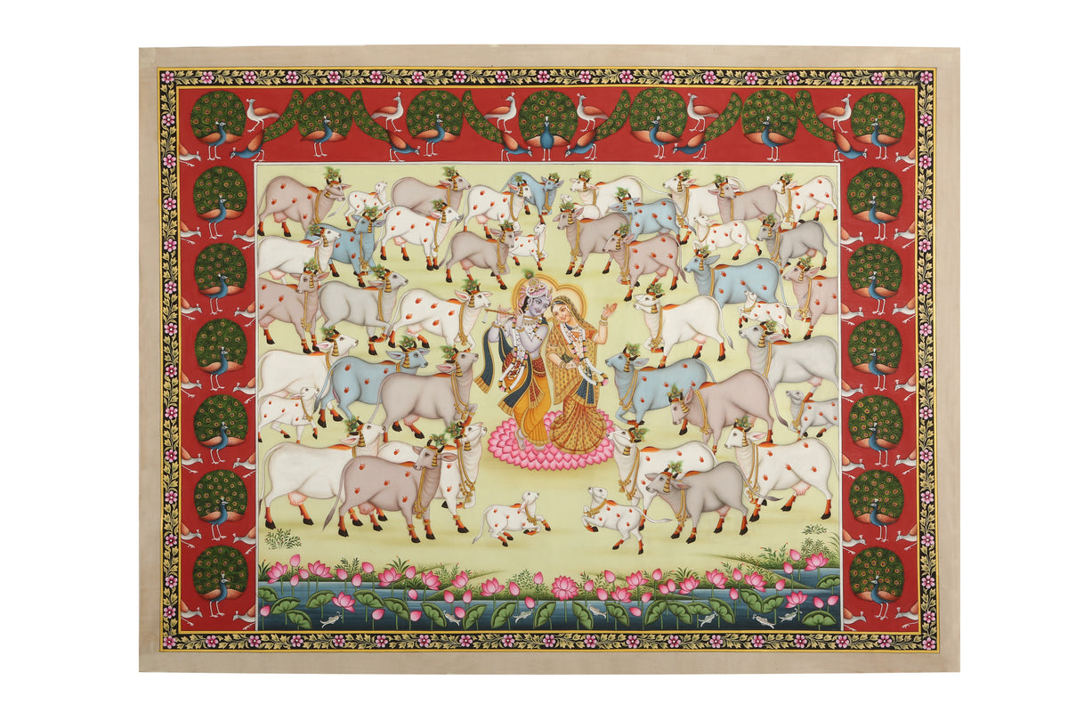 Radha Krishna with Cows