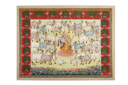 Radha Krishna with Cows