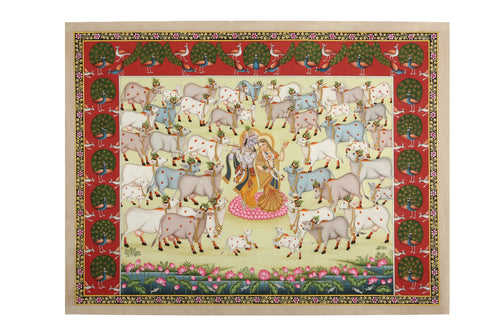 Radha Krishna with Cows