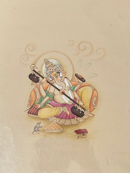 Ganesha playing Sitar