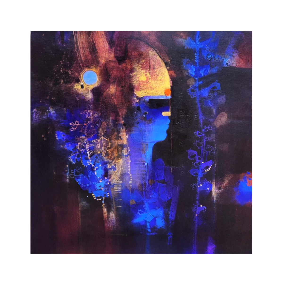 Teal Blue Painting Is Shakti