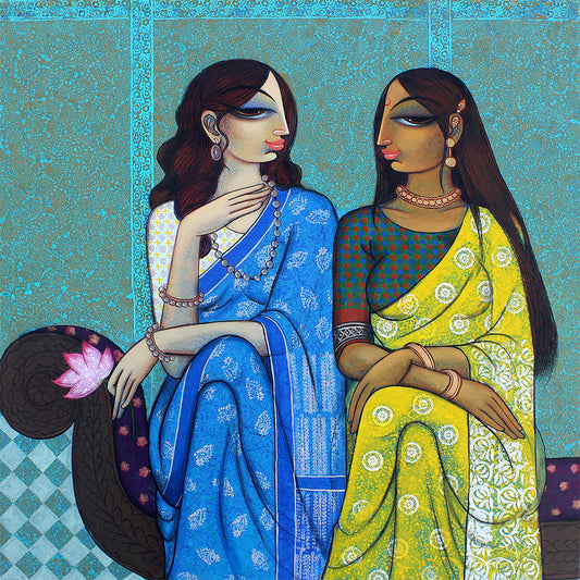 Two Beauty On Sofa